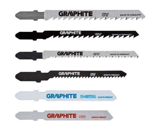 Полотна (6 шт; хвостовик T) для электролобзика GRAPHITE 57H754 
