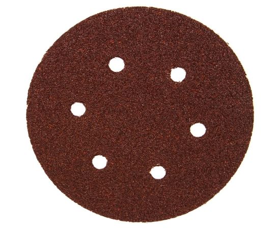 Лист шлифовальный (5 шт; 150 мм; 6 отверстий; Р40) для эксцентриковых шлифмашин REDVERG 6624191 