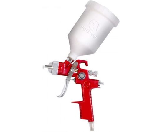 Пневматический краскопульт INTERTOOL, форсунка 1.4 мм, бачок 600 мл, PT-0104 