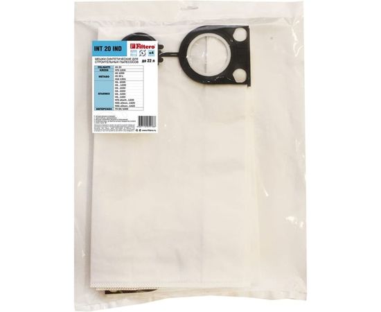 Мешки трехслойные FILTERO INT 20 IND (4 шт; 22 л) для строительного пылесоса FELISATTI KRESS METABO STARMIX ИНТЕРСКОЛ 05918 
