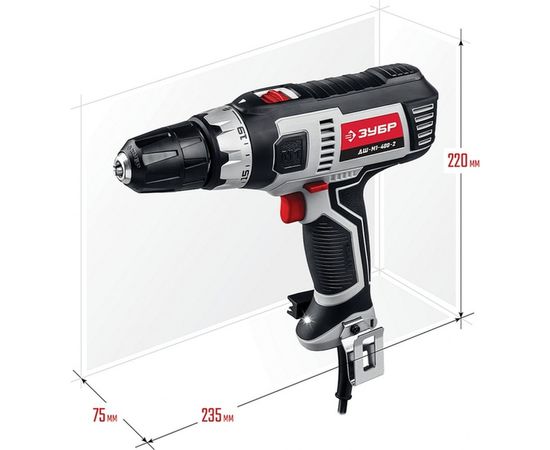 Сетевая дрель-шуруповерт ЗУБР ДШ-М1-400-2 К – изображение 9