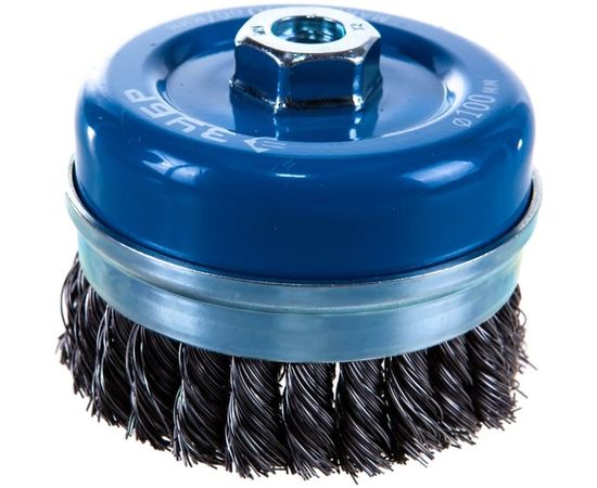 Щетка чашечная усиленная (0.5 мм; 100 мм; М14) для УШМ ЗУБР 3527-100_z02 – изображение 4