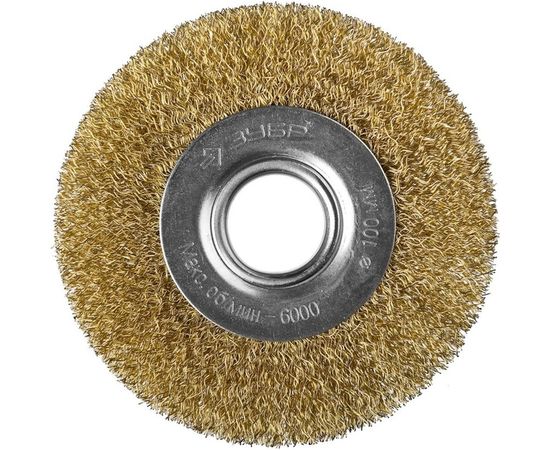 Щетка дисковая для УШМ, проволока 0.3 мм, 175х22 мм Зубр 35187-175_z01 – изображение 2