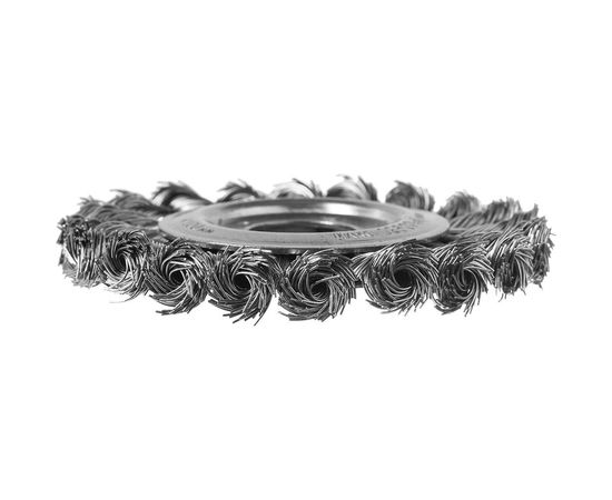 Щетка ЭКСПЕРТ дисковая для УШМ (жгутированная проволока 0,5 мм, 175 мм, 22.2 мм) Зубр 35190-175_z01 – изображение 3