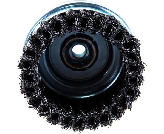 Щетка чашечная усиленная (0.5 мм; 100 мм; М14) для УШМ ЗУБР 3527-100_z02 – изображение 3