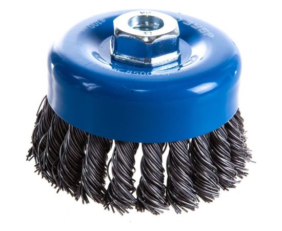 Щетка чашечная (100 мм; М14; плетеные пучки стальной проволоки 0.8 мм) для УШМ 35277-100_z02 – изображение 2