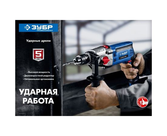 Ударная дрель Зубр ПРОФЕССИОНАЛ ДУ-П850-2 ЭРМ – изображение 9