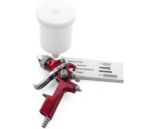 Пневматический краскопульт INTERTOOL, форсунка 1.4 мм, бачок 600 мл, PT-0104 – изображение 10