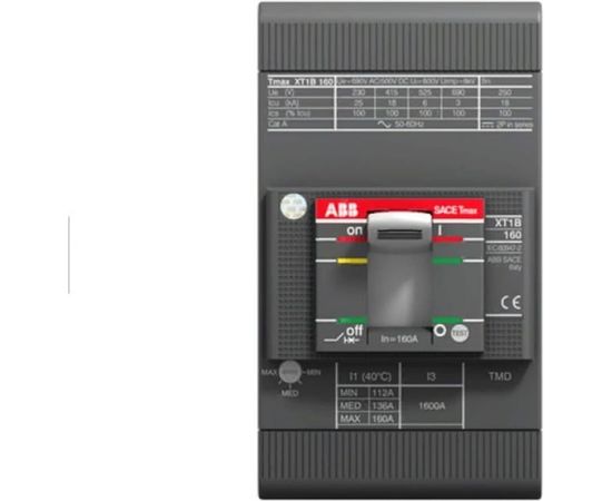 Автоматический выключатель ABB Tmax XT XT*1B 160 TMD In=16 I3=450 3p F F 18кА 1SDA066799R1 