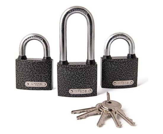 Навесные замки Apecs PD-01-50-Blister 2+1-L Locks+5Keys 28743 