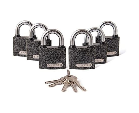 Навесные замки Apecs PD-01-50-Blister 6Locks+5Keys 28742 