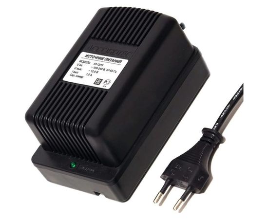 Источник стабилизированного питания ACCORDTEC 12В, 1.5А круглосут./2А макс., 127x76x60мм AT-12/15 