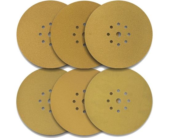 Набор шлифовальных кругов ABRAFORM Giraffe GOLD SET 225 мм, 9 отв. Р80,100,120,180,240,320 AF-GG-SET 