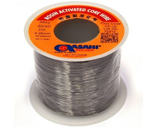 Припой (0.25 мм, 0.2 кг, Sn60/Pb40, СF10 флюс RA) ASAHI 00-00000057 