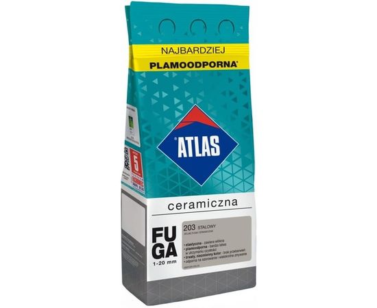 Керамическая затирка ATLAS стальной, 2 кг (1-20 мм) 203-СER 