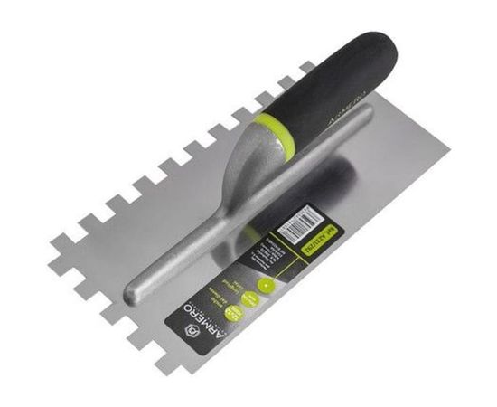 Зубчатая гладилка из нержавеющей стали Armero 280х130 мм, 12x12 мм AM12-292/A231/292 