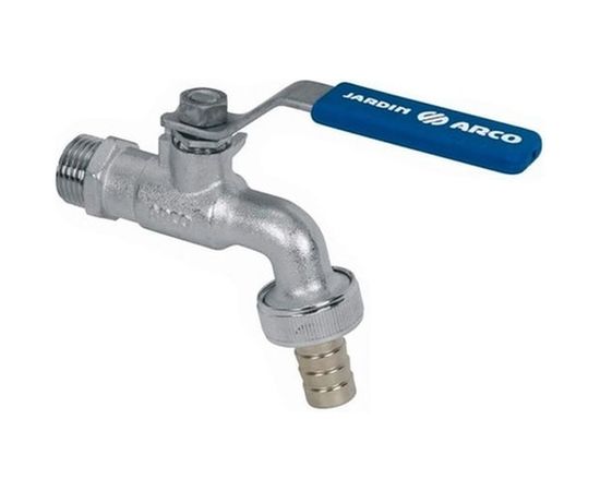Садовый шаровый кран Arco рычаг 1/2х3/4 - латунь хромированная 00063250 