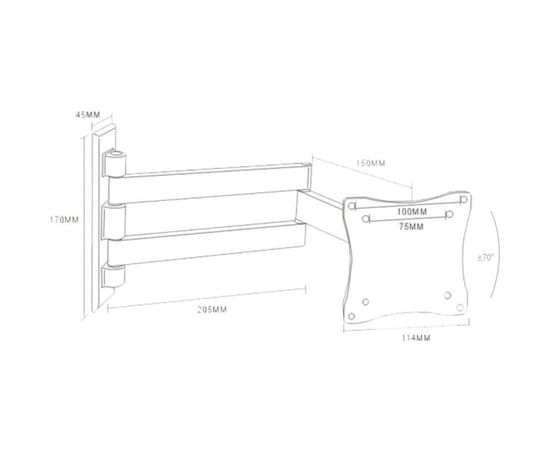 TV кронштейн Arm media LCD 7101 silver 10013 – изображение 9