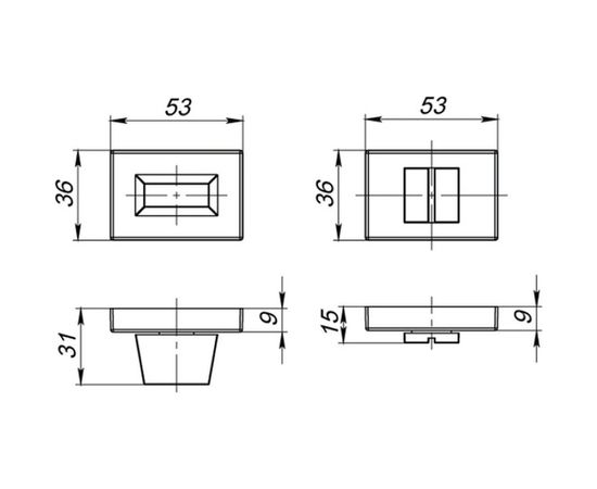 Поворотная ручка ARMADILLO WC-BOLT BK6 UCS MWSC-33 Итальянский тисненый 41157 – изображение 3