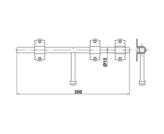 Задвижка Amig черная 10615 – изображение 2