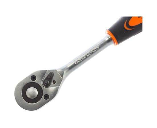 Трещотка 1/2 дюйма 45 зуба 255мм с двухкомпонентной ручкой AV Steel AV-528611 – изображение 4