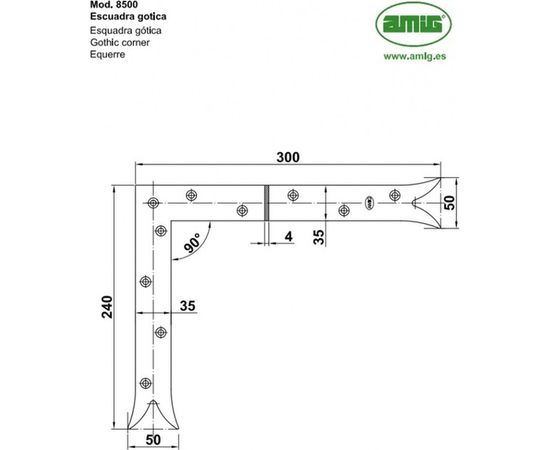 Угол Amig Готика декор черный I левый 15444 – изображение 2