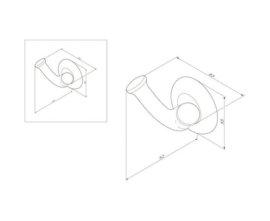 Двойной крючок для полотенец AM.PM A8035600 – изображение 4