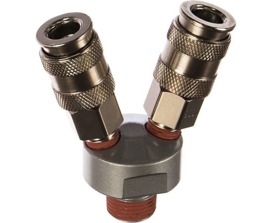 Разветвитель пневматический V-образный (1/4"; рапид EURO) WIEDERKRAFT WDK-82MV 