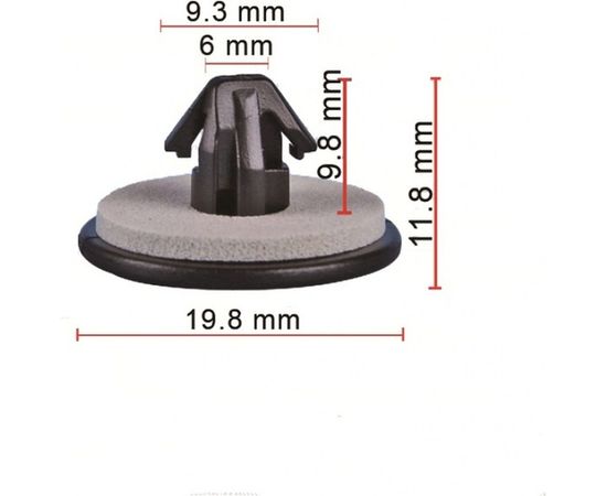 Клипса 50 шт AVERS 5385747011-50 