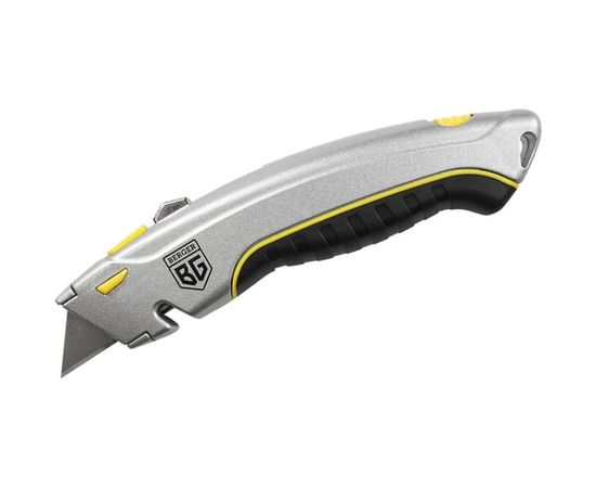 Металлический нож с трапециевидным лезвием BERGER BG1350 19мм, 4 лезвия в комплекте 