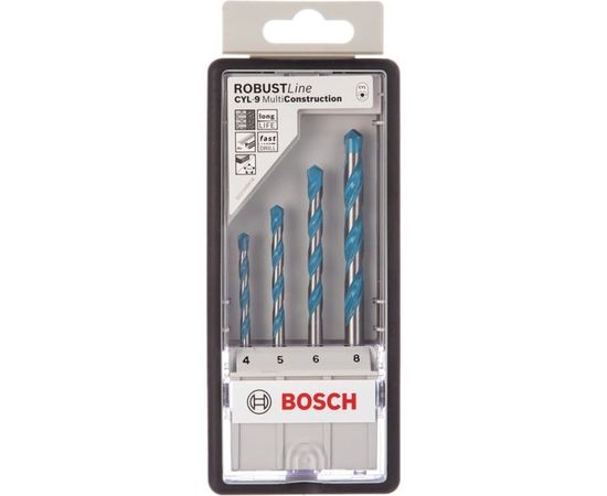 Набор сверл Robust Line Multi Construction 4 шт. (4-8 мм) Bosch 2607010521 