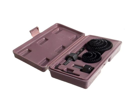 Набор кольцевых пил по дереву 19-64 мм в кейсе Biber 71311 тов-069427 – изображение 2