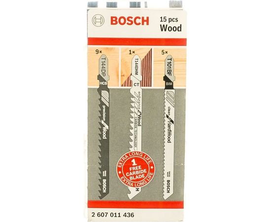 Набор пилок для лобзика по дереву (15 шт.) Bosch 2607011436 – изображение 3