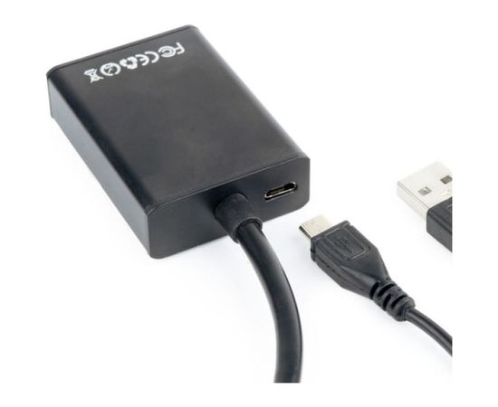 Переходник Cablexpert VGA-HDMI, 15F/9M, длина 15см, аудиовыход Jack 3,5, питание от USB A-VGA-HDMI-01 – изображение 3
