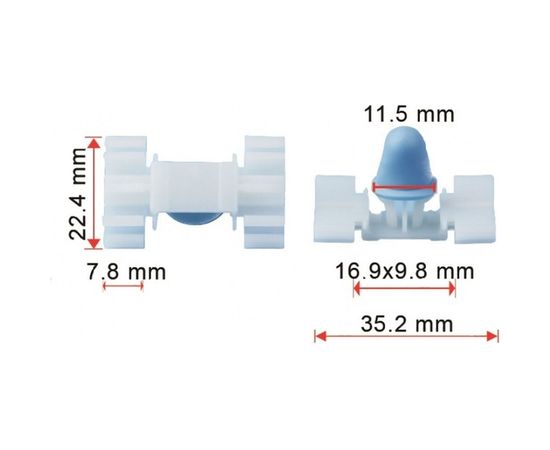Клипса 50 шт AVERS 51131960054-50 – изображение 2