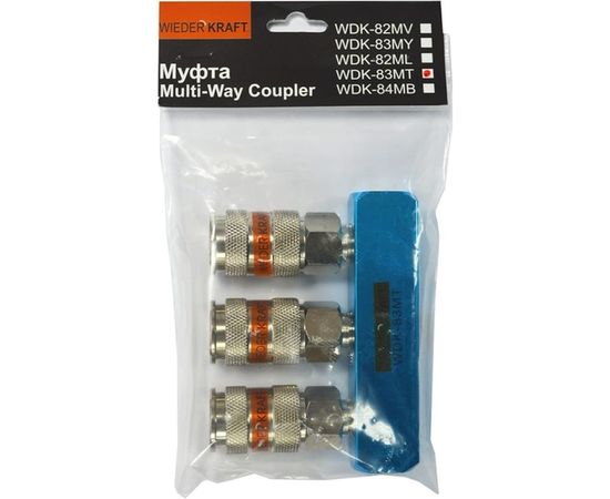 Разветвитель пневматический (1/4"; рапид EURO) WIEDERKRAFT WDK-83MT – изображение 2