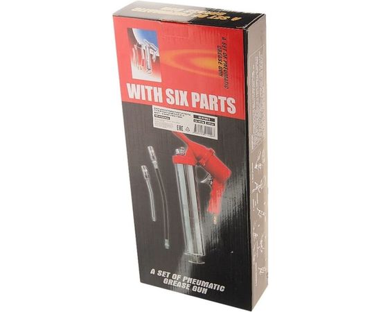 Пневматический солидолонагнетатель 500 мл/картридж 470мл max 400 бар с дополнительным комплектом ЭВРИКА ER-84106-5 – изображение 3