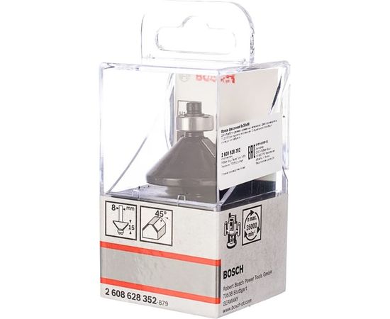 Фреза кромочная конусная (45 град; хвостовик 8 мм) по дереву Bosch 2608628352 – изображение 3