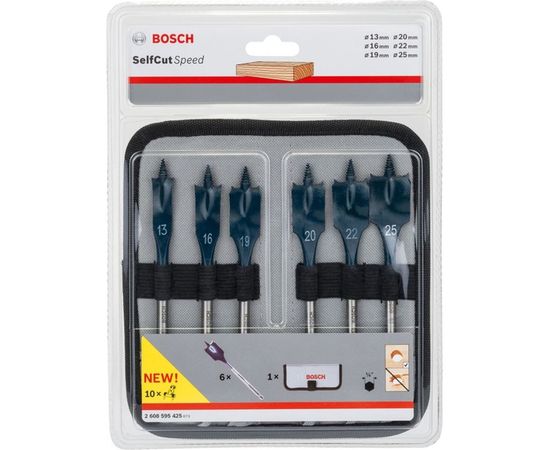 Набор перьевых сверл Bosch Selfcut Speed 13-25 мм 6 шт. 2608595425 – изображение 4