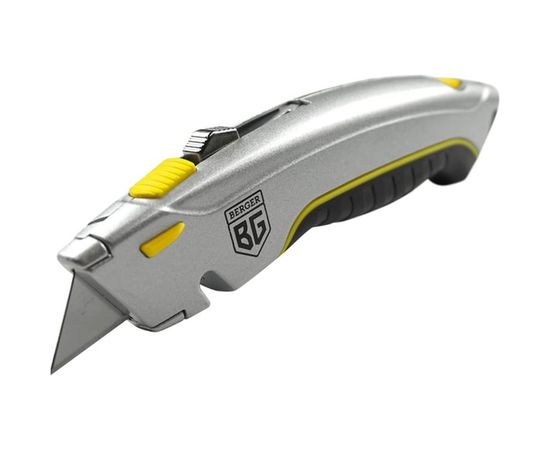Металлический нож с трапециевидным лезвием BERGER BG1350 19мм, 4 лезвия в комплекте – изображение 9