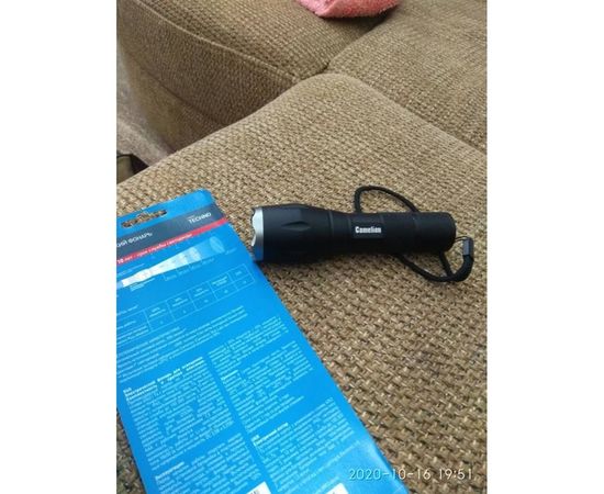 Фонарь Camelion LED5136 черный, LED XML-T6, ZOOM, 5 режимов, 3XLR03 в комплекте, алюминий, блистер 12971 – изображение 3