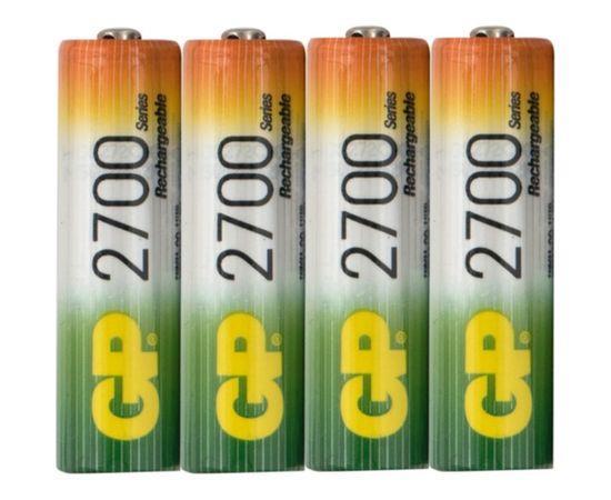 Перезаряжаемые аккумуляторы GP 270AAHC AA 4шт и зарядное устройство с USB кабелем 270AAHC/CPBA-2CR4 – изображение 2
