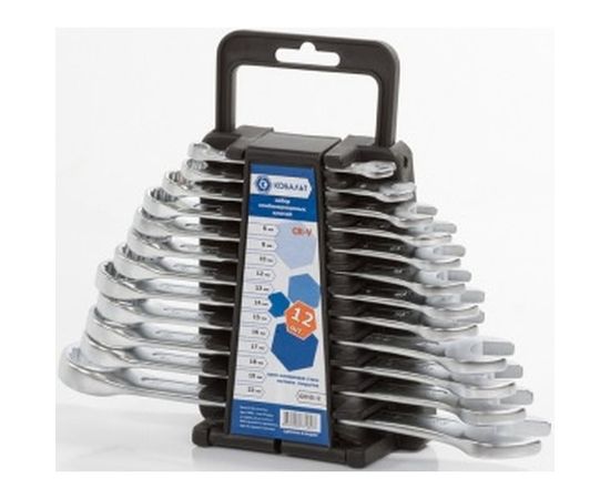 Набор комбинированных ключей 12шт КОБАЛЬТ 020105-12 