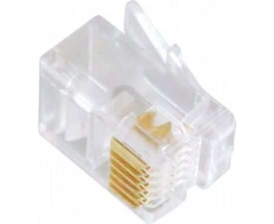 Телефонная вилка Cablexpert контакты 3m, 100 шт., RJ-12 MP-6p6c 