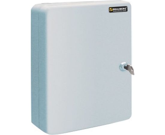 Шкафчик на 20 ключей BRAUBERG 200х160х80 мм, с замком, +20 брелоков, серый 290337 