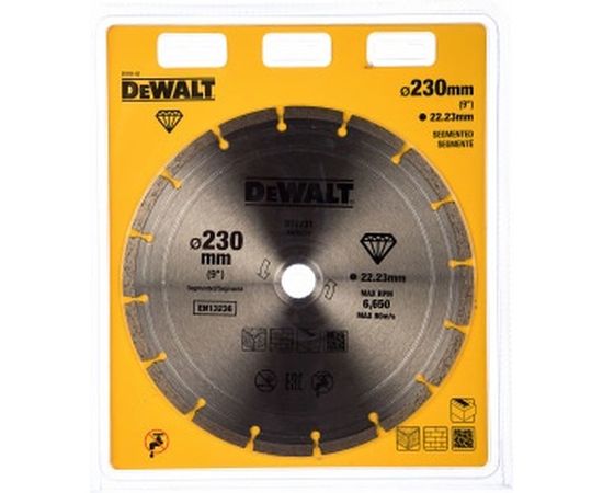 Диск алмазный сегментированный универсальный (230х22,2 мм) DeWALT DT 3731 