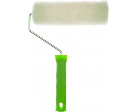 Валик СИБРТЕХ из натурального меха с ручкой, 200 мм, ворс 12 мм, D - 48 мм 80123 