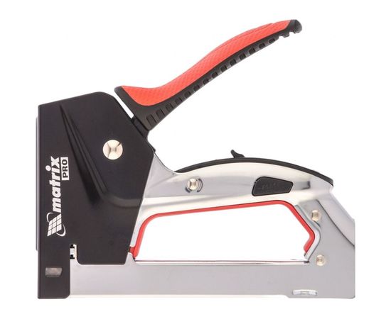 Мебельный стальной степлер MATRIX PRO быстрая загрузка тип скобы 53 4-14 мм 40917 – изображение 5