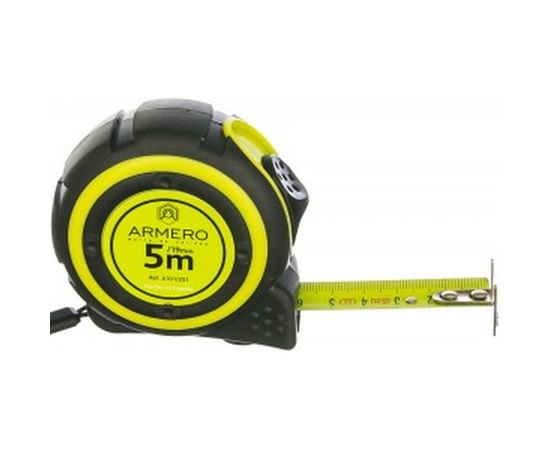 Магнитная нейлоновая рулетка с двумя фиксаторами Armero 5м, 19мм AI01-251/A101/251 – изображение 2