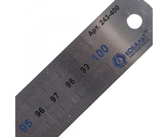 Линейка 1000х28х0.7 мм, нерж.сталь КОБАЛЬТ 243-400 – изображение 2